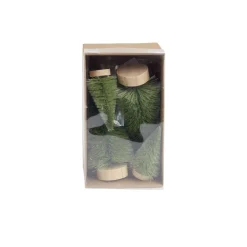 Lot de 4 mini sapins décoratifs - 2 modèles vert ou blanc