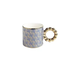 Lot de 2 mugs 30cl design chic bleu foncé et doré < Gifi New