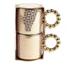Lot de 2 mugs 30cl design chic rose et doré