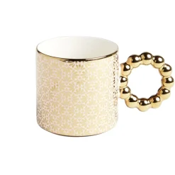 Lot de 2 mugs 30cl design chic rose et doré