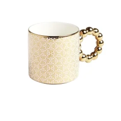 Lot de 2 mugs 30cl design chic rose et doré