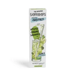 Lot de 6 pailles comestibles goût citron vert