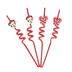 Lot de 4 pailles Disney spirale plastique réutilisable rouge L26,5cm < Gifi Outlet