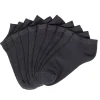 Lot de 5 paires de chaussettes basses polycoton uni 35/38 (3 moddèles)