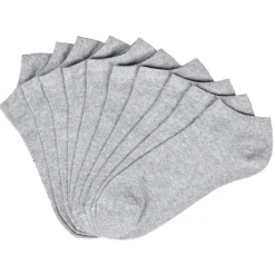 Lot de 5 paires de chaussettes basses polycoton uni 35/38 (3 moddèles)