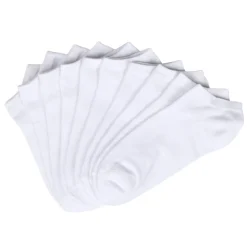 Lot de 5 paires de chaussettes basses polycoton uni 35/38 (3 moddèles)