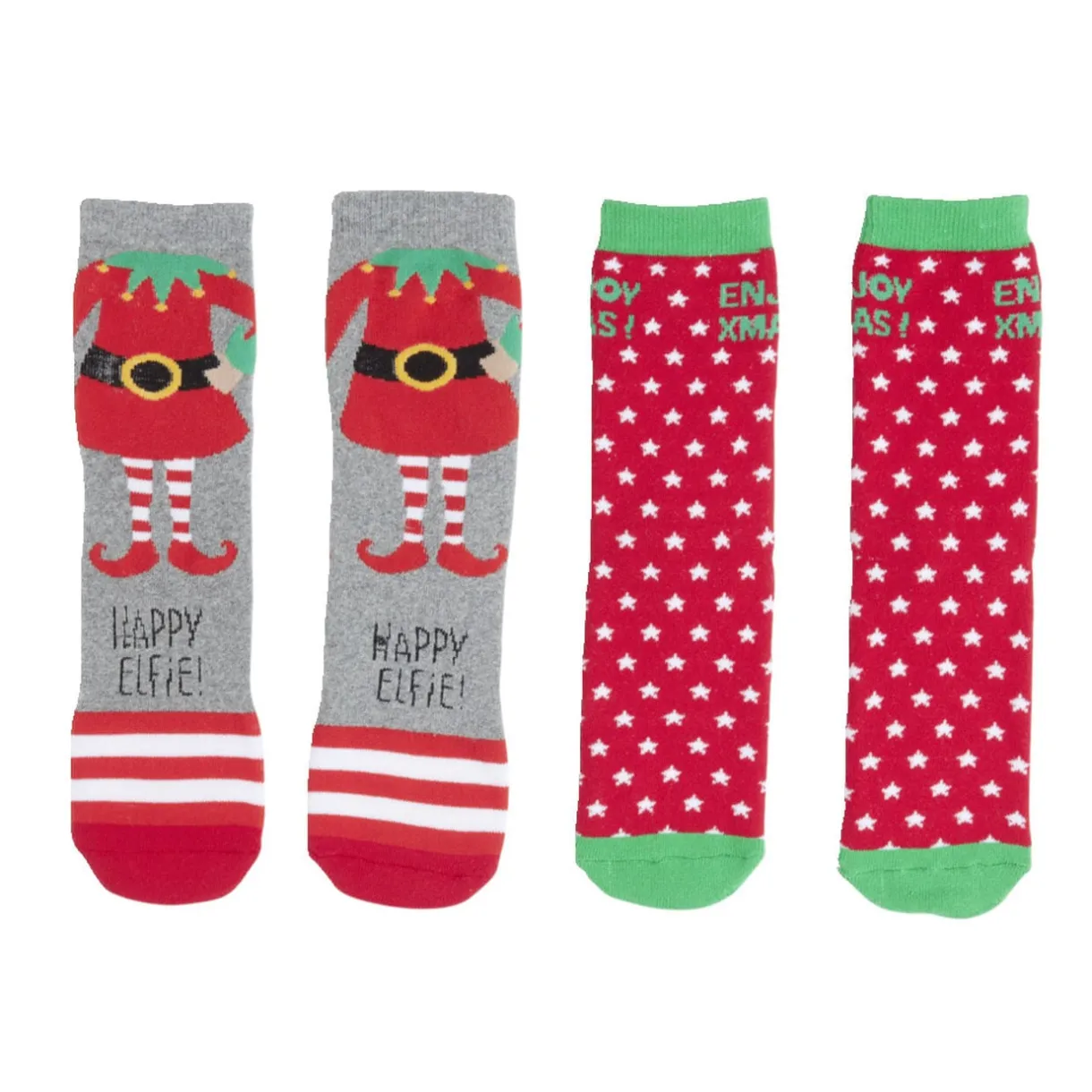 Lot de 2 paires de chaussettes de Noël 36/41 < Gifi Online