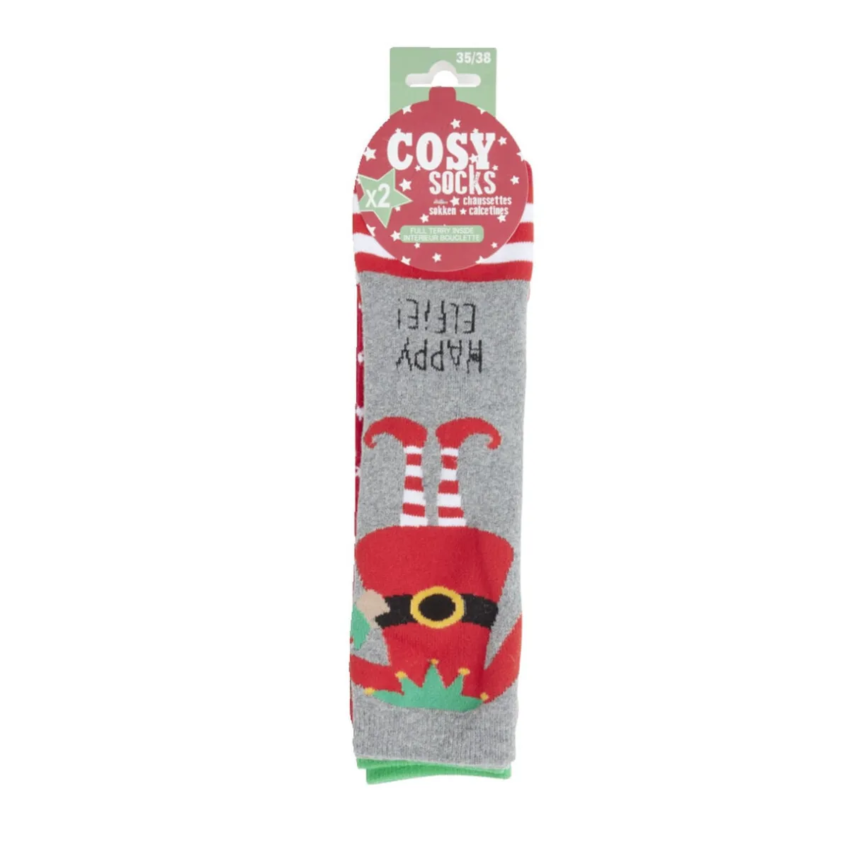 Lot de 2 paires de chaussettes de Noël 36/41 < Gifi Online