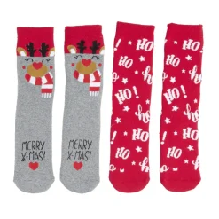 Lot de 2 paires de chaussettes de Noël 36/41 < Gifi Online