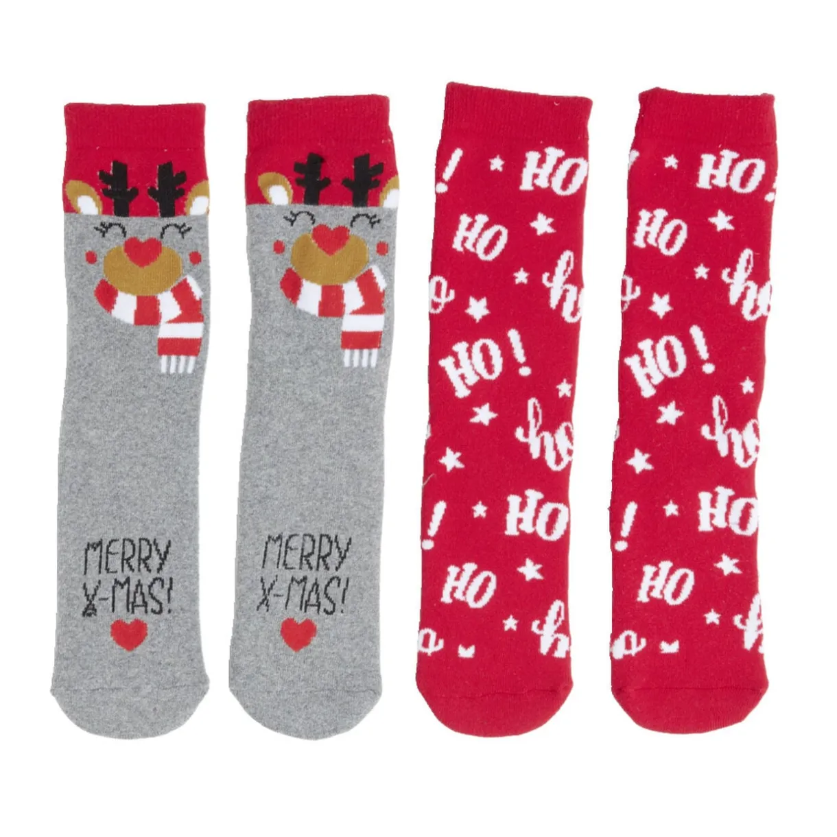 Lot de 2 paires de chaussettes de Noël 36/41 < Gifi Online