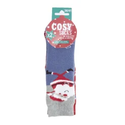Lot de 2 paires de chaussettes de Noël 36/41 < Gifi Online