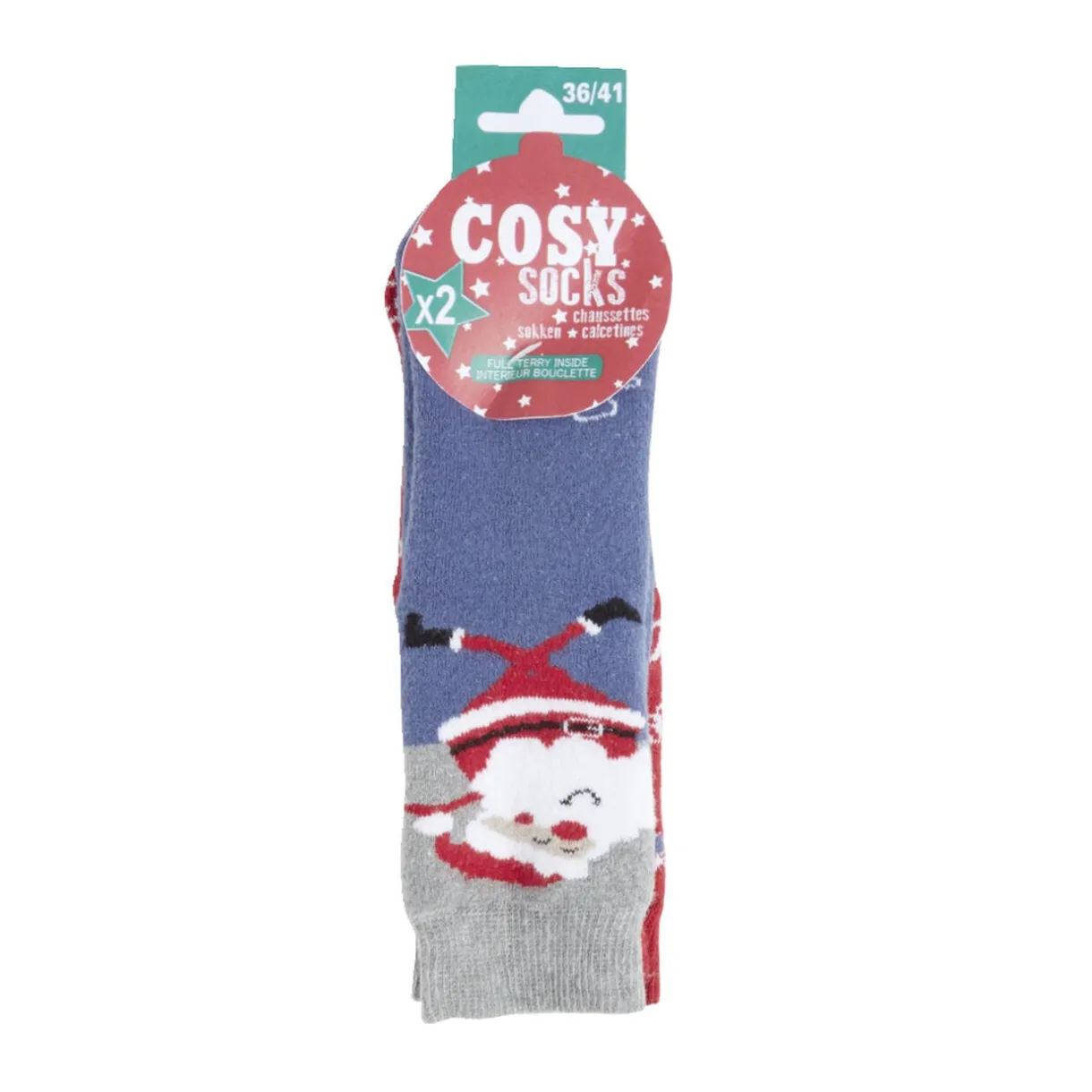 Lot de 2 paires de chaussettes de Noël 36/41 < Gifi Online