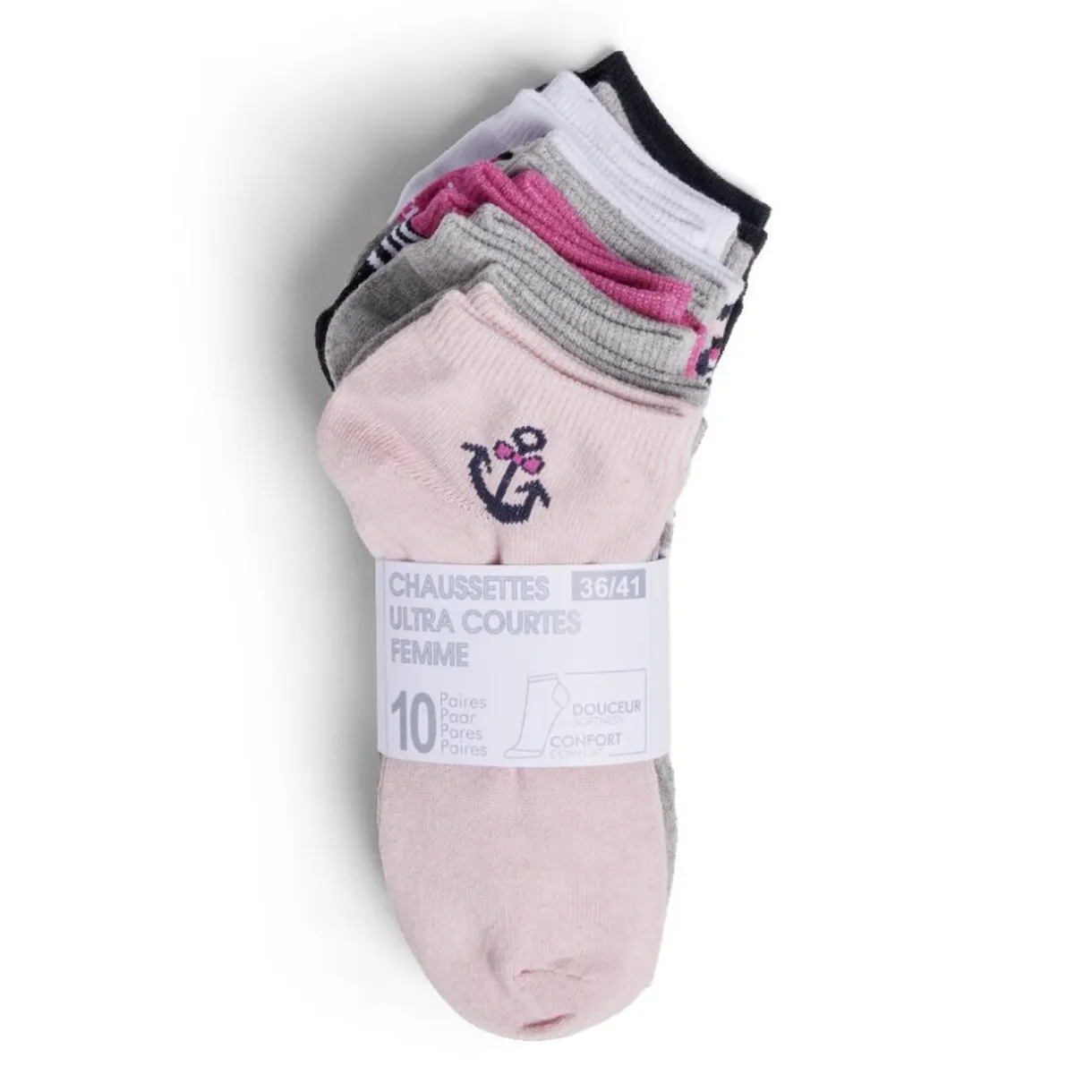 Lot de 10 paires de chaussettes pour femme T36/40 polycoton < Gifi New
