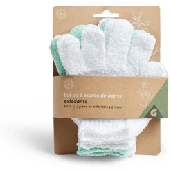 Lot de 3 paires de gants exfoliants pour le corps < Gifi