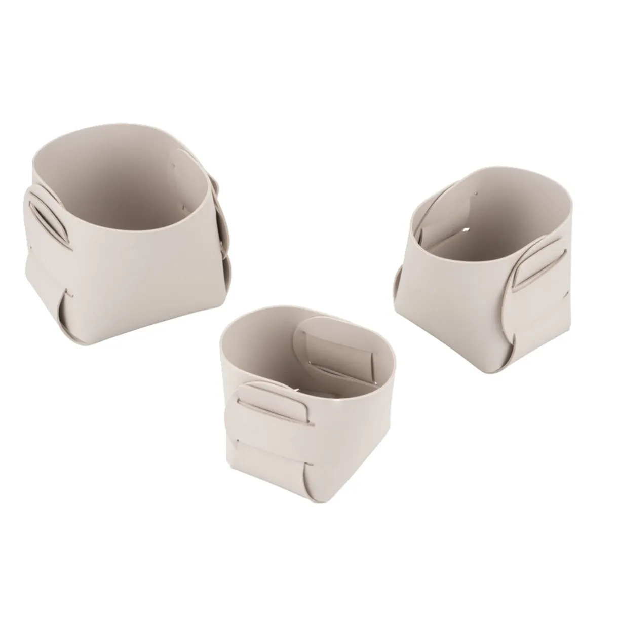 Lot de 3 panières de rangement 8/9/10cm - 3 coloris < Gifi