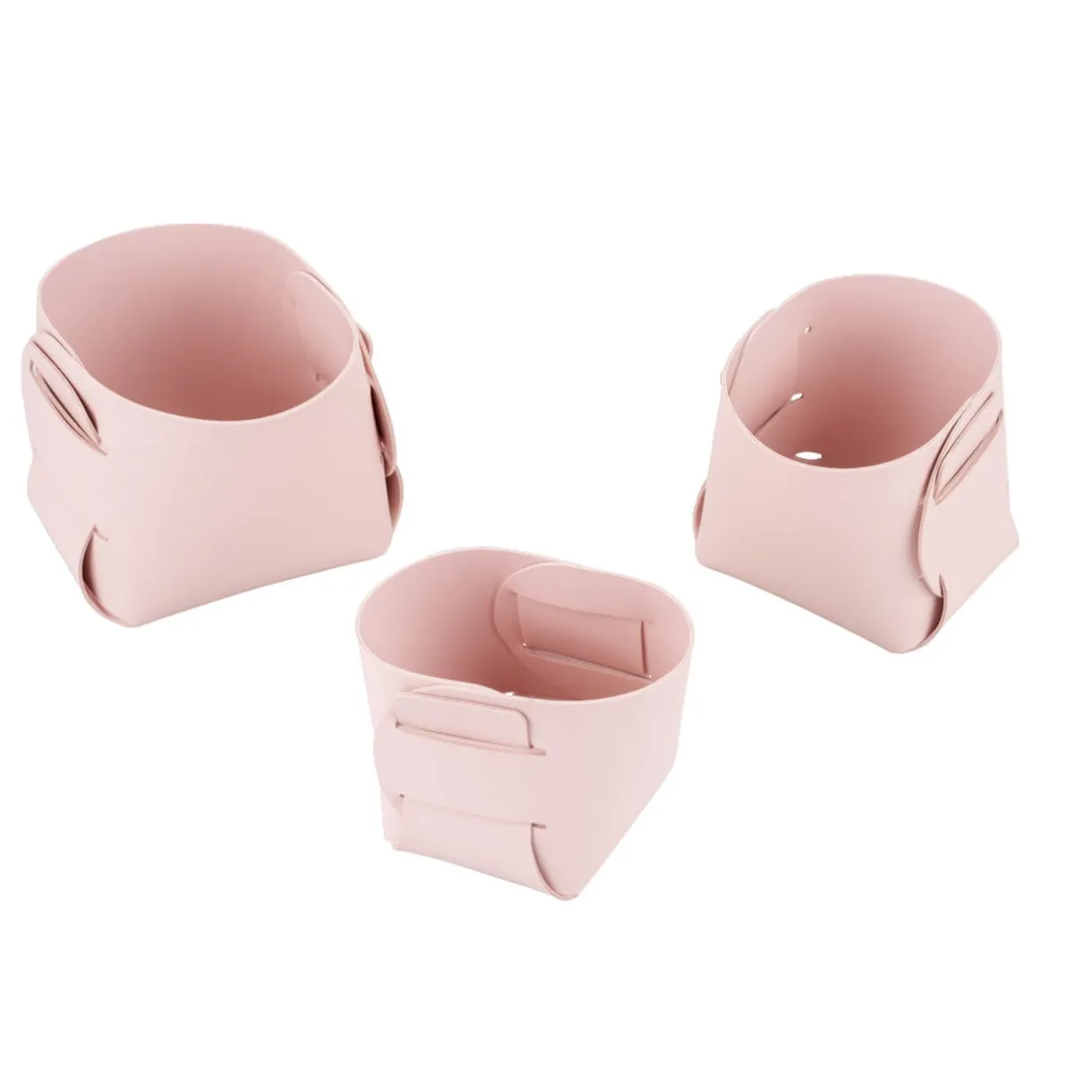 Lot de 3 panières de rangement 8/9/10cm - 3 coloris < Gifi