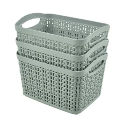 Lot de 3 panières de rangement polypropylène 16,5x16,5cm < Gifi Clearance