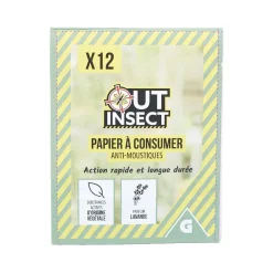 Lot de 12 papiers anti-moustiques à consumer