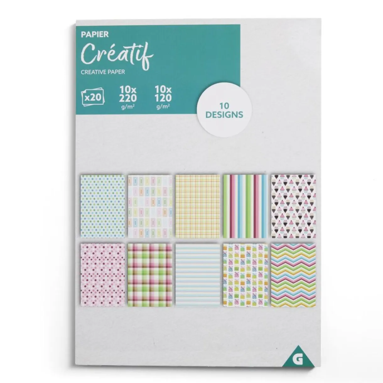 Lot de 20 papiers créatifs 10 designs - 4 modèles < Gifi Online