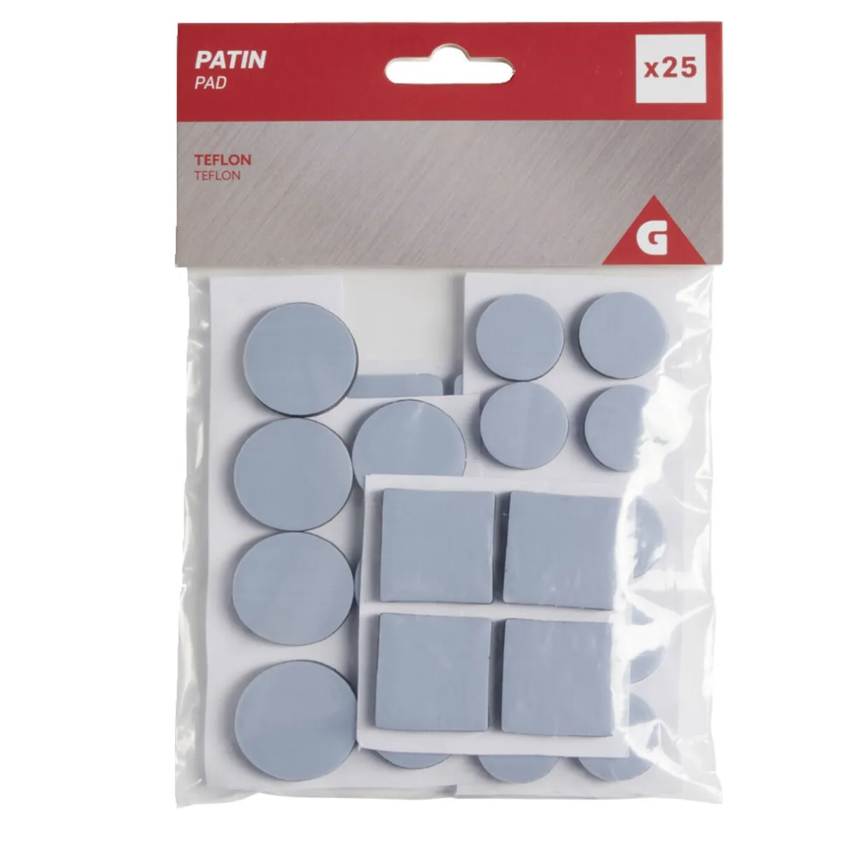 Lot de 25 patins adhésifs téflon < Gifi Discount
