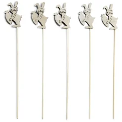 Lot de 5 pics en bois thème Pâques < Gifi Online