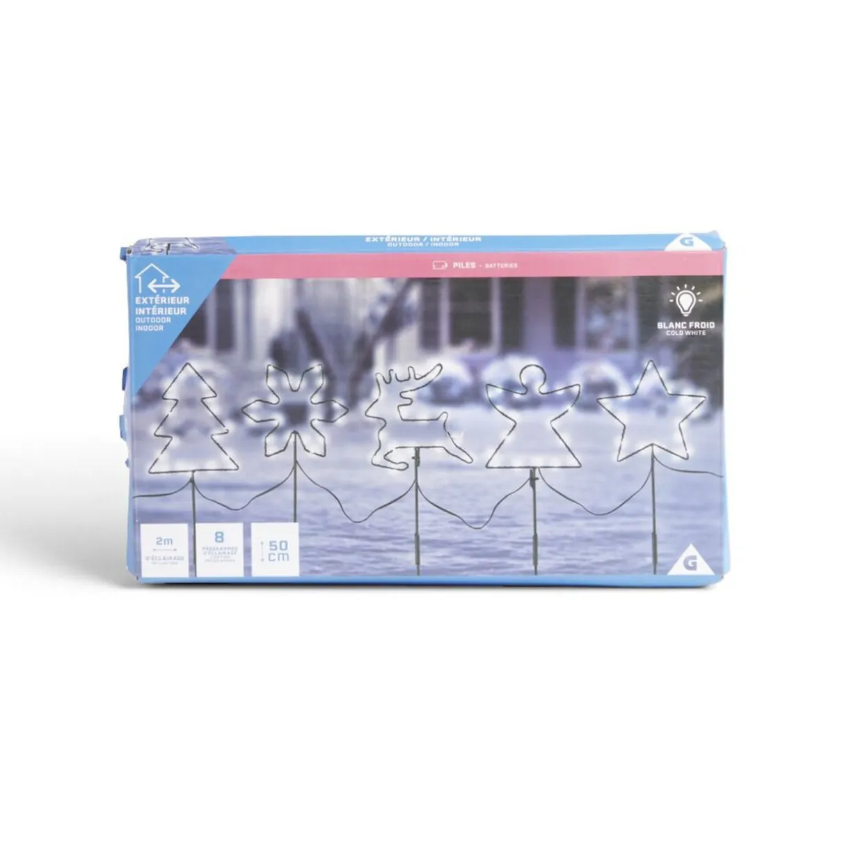 Lot de 5 pics lumineux à planter H50cm blanc froid < Gifi Online