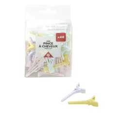 Lot de 40 pinces à cheveux clips couleur pastel