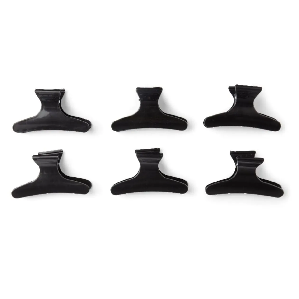 Lot de 6 pinces à cheveux plastique noir