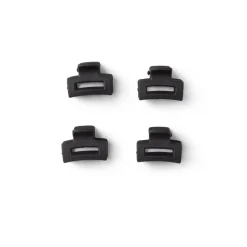 Lot de 4 pinces à cheveux plastique noir mat 2cm