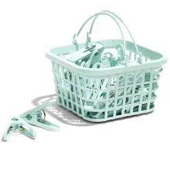 Lot de 30 pinces à linge avec panier < Gifi Discount