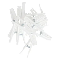 Lot de 18 pinces à linge plastique blanc < Gifi New