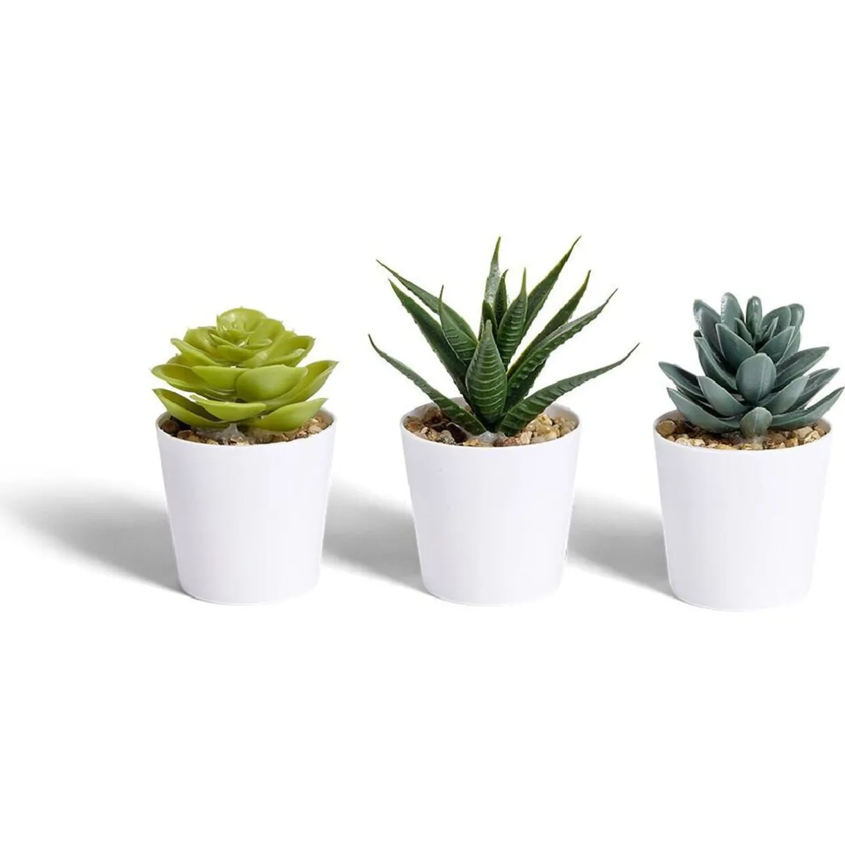 Lot de 3 plantes artificielles dans pot Ø5,8xH10cm < Gifi Outlet