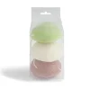 Lot de 3 éponges konjac coeur vert beige marron < Gifi Hot