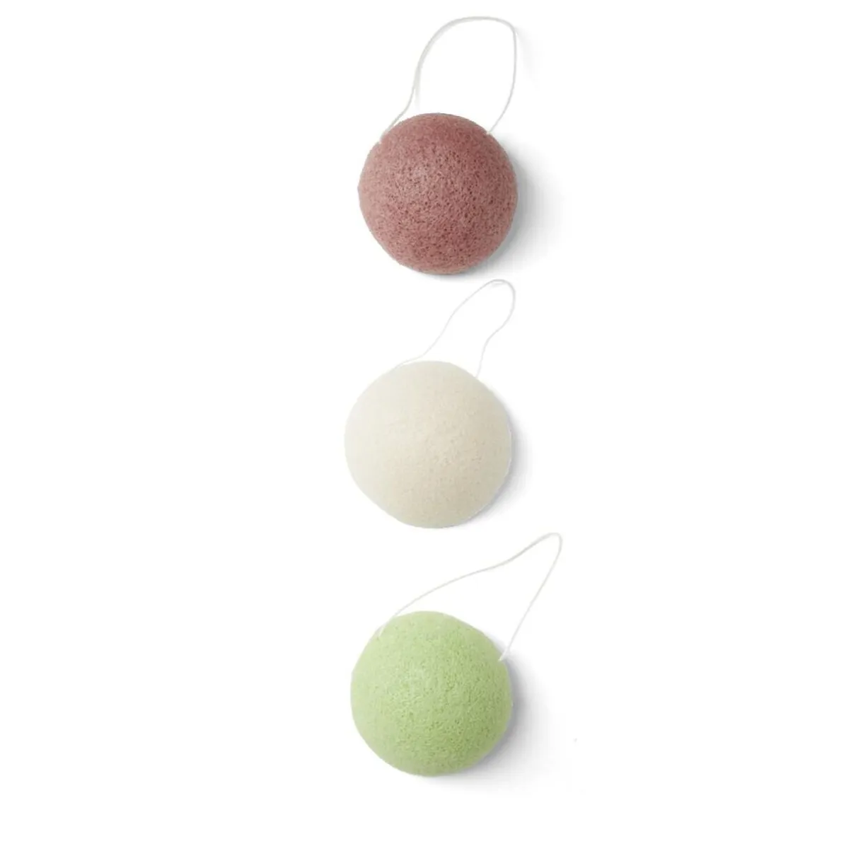 Lot de 3 éponges konjac coeur vert beige marron < Gifi Hot