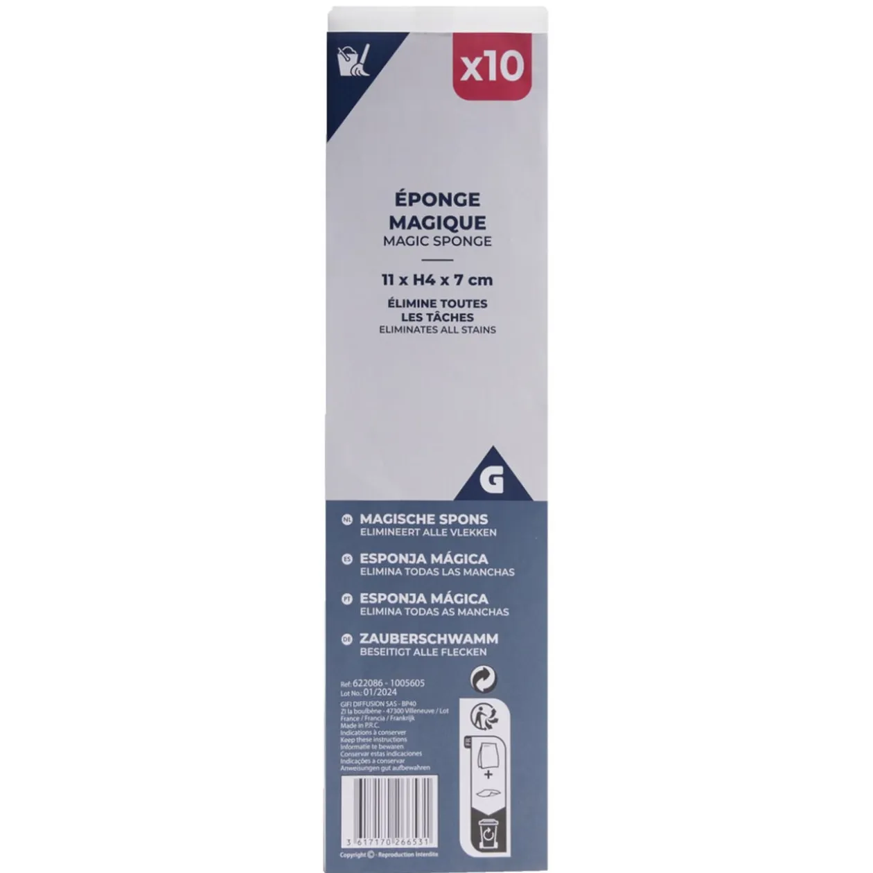 Lot de 10 éponges magiques