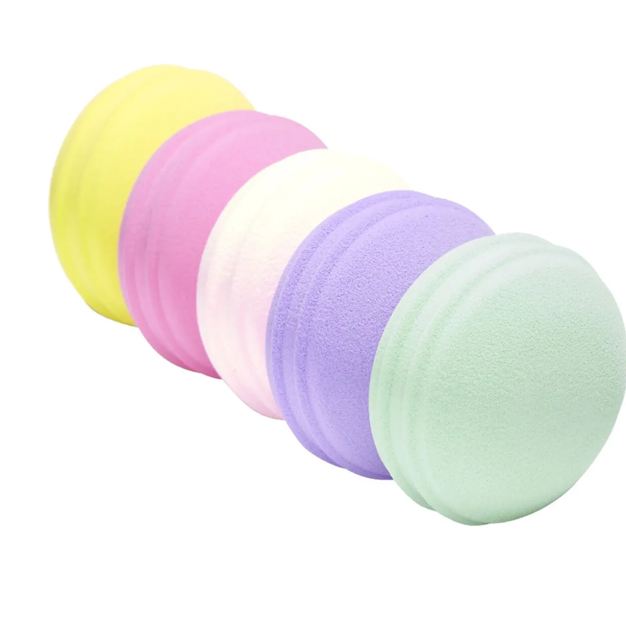 Lot de 5 éponges à maquillage forme macaron