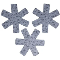 Lot de 3 protège-poêles Ø38cm polyester noir ou gris