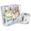 Lot de 4 rouleaux de papier toilette motif paresseux 200 feuilles à 3 plis < Gifi Sale
