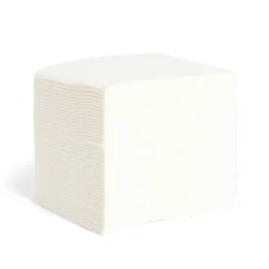Lot de 50 serviettes cocktails blanches 20x20cm