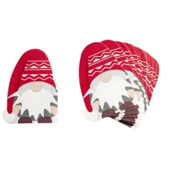 Lot de 12 serviettes en papier toucher doux forme gnome 16,5x16,5cm < Gifi Sale