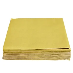 Lot de serviettes intissées dorées 20x20cm