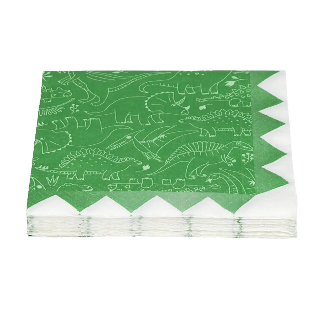 Lot de 16 serviettes motif dinosaure papier 33x33cm < Gifi Clearance