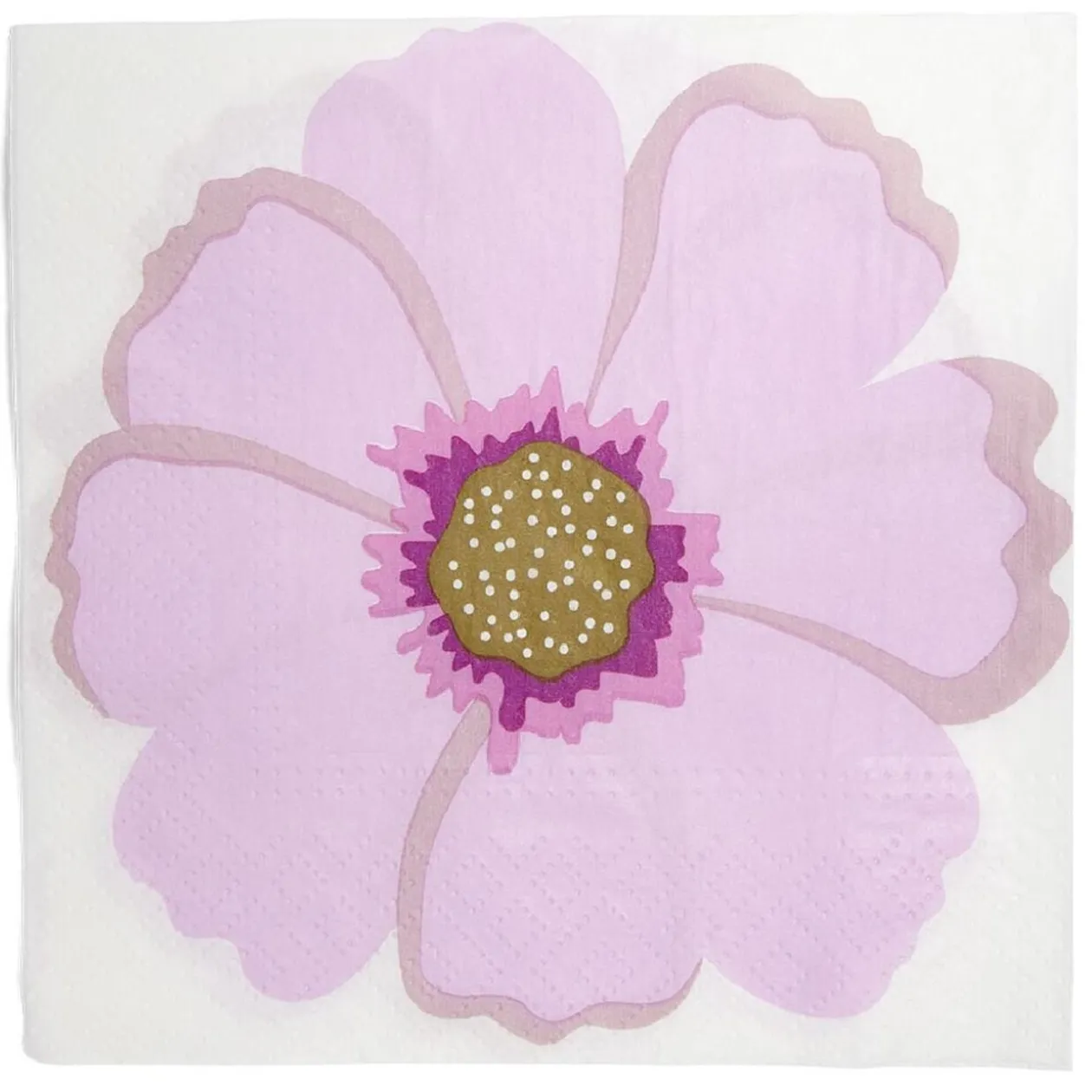 Lot de 16 serviettes motif fleur papier 33x33cm