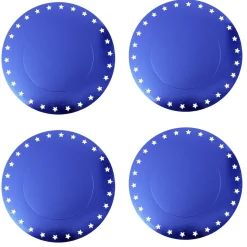 Lot de 4 sous-assiettes jetables bleues
