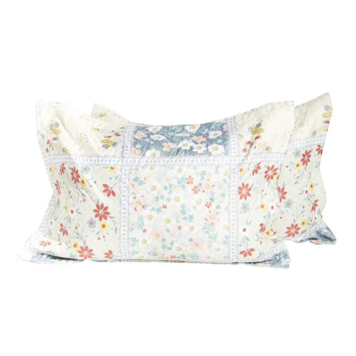 Lot de 2 taies d'oreillers boutis 50x70cm ou 65x65cm < Gifi