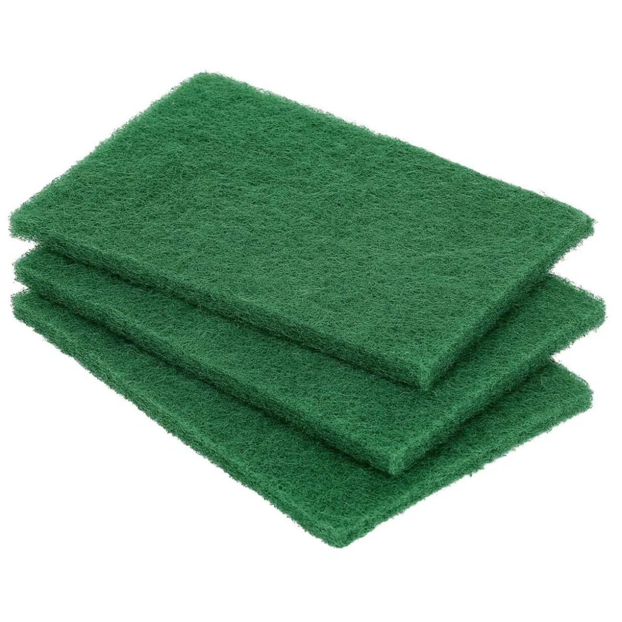 Lot de 5 tampons à récurer grattants 15x10cm polyester vert