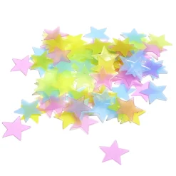 Lot de 100 étoiles phosphorescentes adhésives multicolores < Gifi