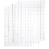 Lot de 3 torchons rectangulaires 50x70cm 100% coton quadrillé blanc < Gifi Online