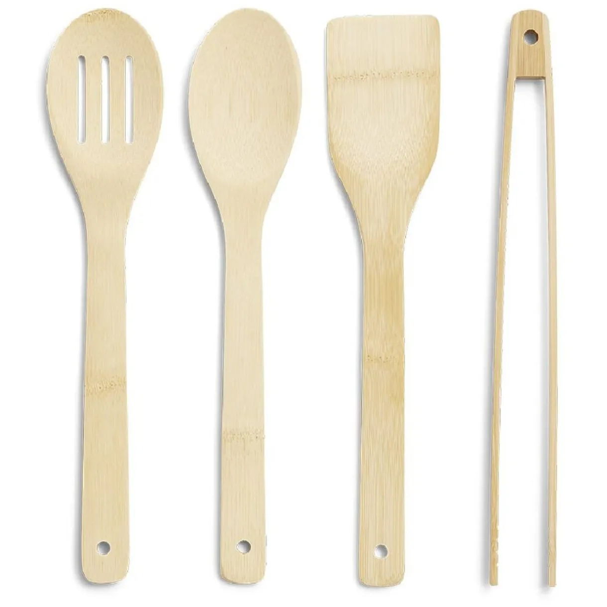 Lot de 4 ustensiles de cuisine dans pot en bambou < Gifi New