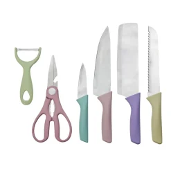 Lot de 6 ustensiles de découpe inox